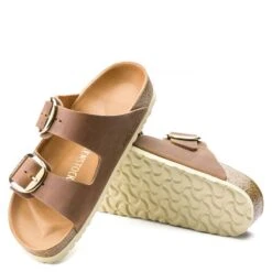Birkenstock Women's Arizona Big Buckle Oiled Leather In Cognac (Narrow Width) -Birkenstock Store 1 0 1011073 4 1100x