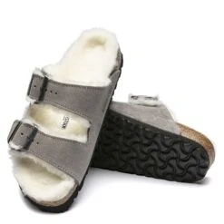 Birkenstock Women's Arizona Shearling In Stone Coin -Birkenstock Store BI 1017402 521W 3 1100x