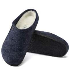 Birkenstock Men's Zermatt Shearling Wool Felt In Dark Blue -Birkenstock Store BI 1017535 2098 4 1100x
