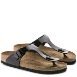 Birkenstock Gizeh Birko-Flor Patent In Black 6 Birkenstock Gizeh Birko-Flor Patent In Black -Birkenstock Store b i birkenstock birko flor patent black 43663 3 1100x
