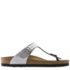 Birkenstock Gizeh Birko-Flor In Silver