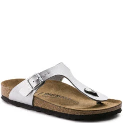 Birkenstock Gizeh Birko-Flor In Silver -Birkenstock Store b i birkenstock gizeh birk flor silver 43853 2 1100x