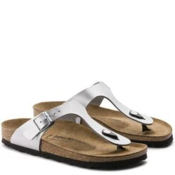 Birkenstock Gizeh Birko-Flor In Silver -Birkenstock Store b i birkenstock gizeh birk flor silver 43853 3 1100x