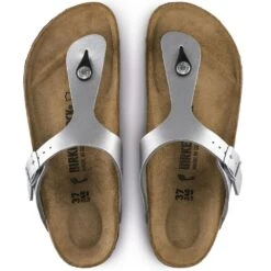 Birkenstock Gizeh Birko-Flor In Silver -Birkenstock Store b i birkenstock gizeh birk flor silver 43853 4 1100x