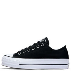 Converse Women's Chuck Taylor All Star Lift Low Top In Black -Birkenstock Store c o convers chuck taylor all star lift low top black 560250c 1 1100x