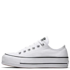 Converse Women's Chuck Taylor All Star Lift In White/Black -Birkenstock Store c o convers chuck taylor all star lift low top white 560251c 1 1100x