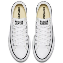 Converse Women's Chuck Taylor All Star Lift In White/Black -Birkenstock Store c o convers chuck taylor all star lift low top white 560251c 4 1100x