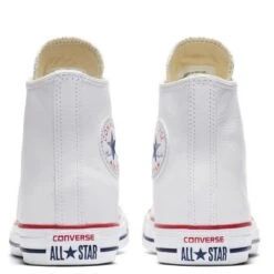 Converse Chuck Taylor All Star Leather High Top In Optic White -Birkenstock Store c o converse chuck taylor all star leather high top black 132169c 5 1100x