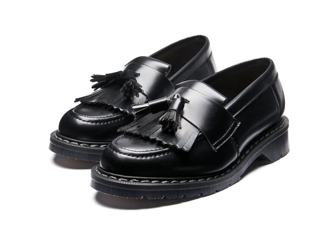 Solovair Vegan Tassel Loafer In Black Hi-Shine 2 Solovair Vegan Tassel Loafer In Black Hi-Shine - Image 2
